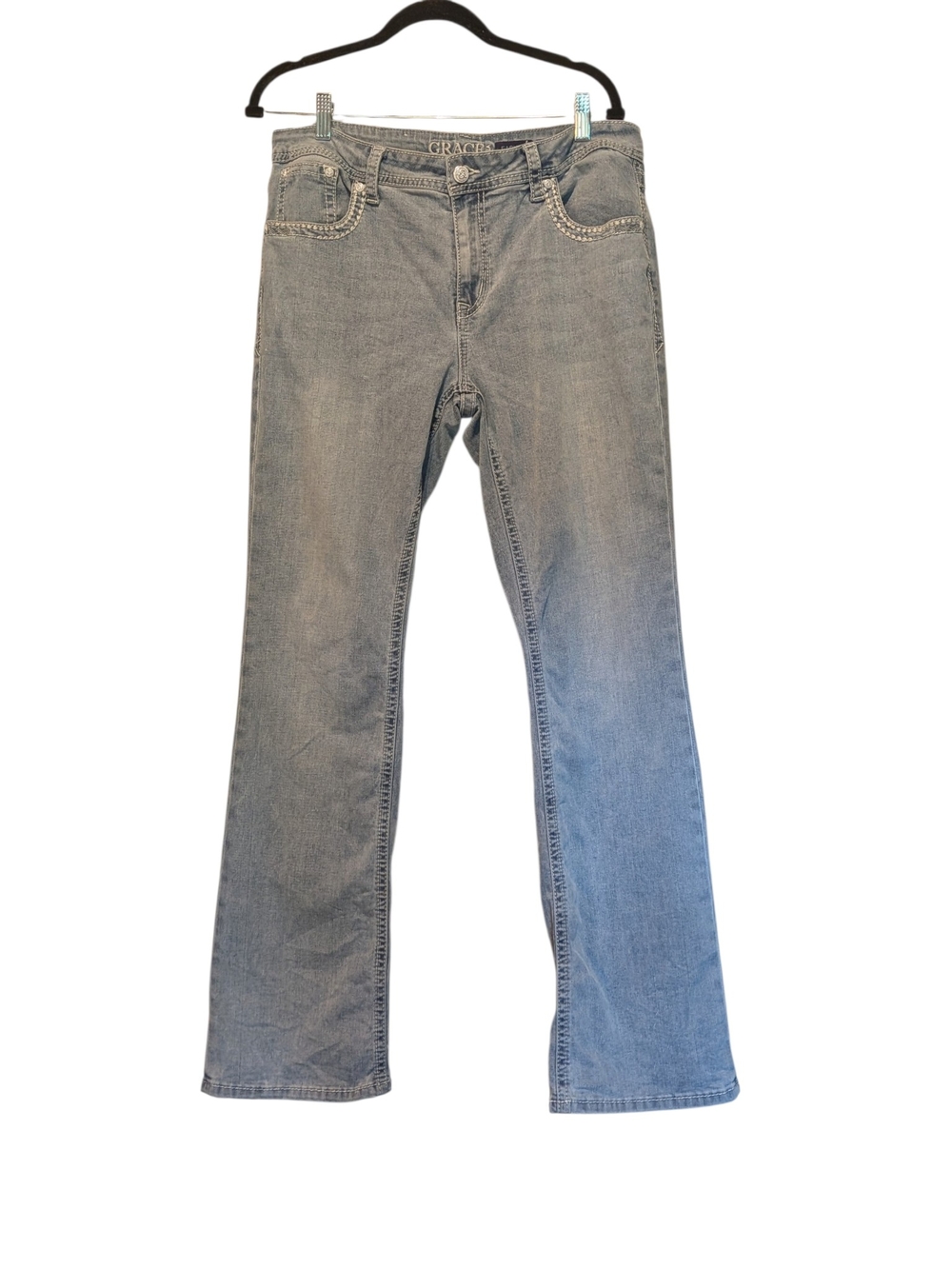 GRACE in LA Light Blue Men's Straight-Leg Jeans 33/31 Approx